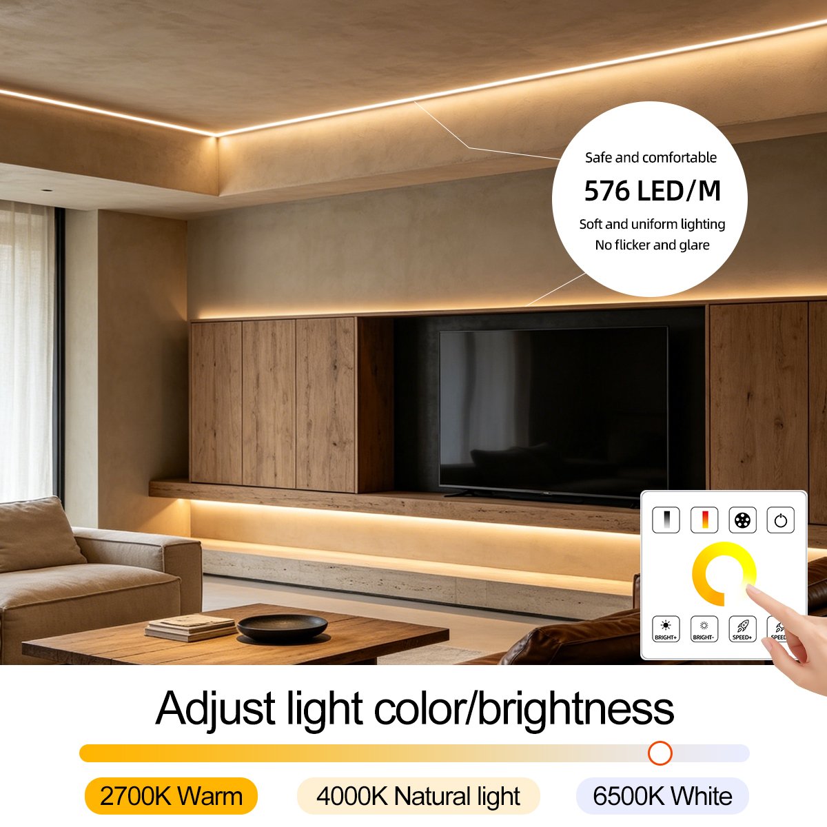 COB LED Panel Remote-Controlled Light Strip Kit 10meter/393.7-inch - MBGC24SS100 - Image 3